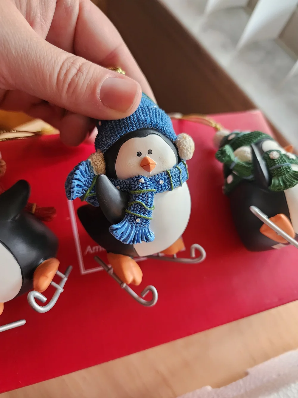 Lenox Porcelain Penguin Christmas Tree Ornaments Set of 3 — NIB